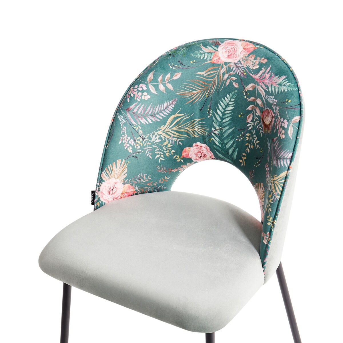 Zestaw 2 krzeseł do jadalni COVELO Welur Miętowy