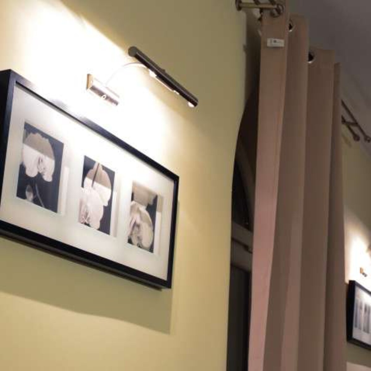 Kinkiet LAMPA ścienna NADIA 01675 Ideus metalowa OPRAWA galeryjka nad obraz satyna