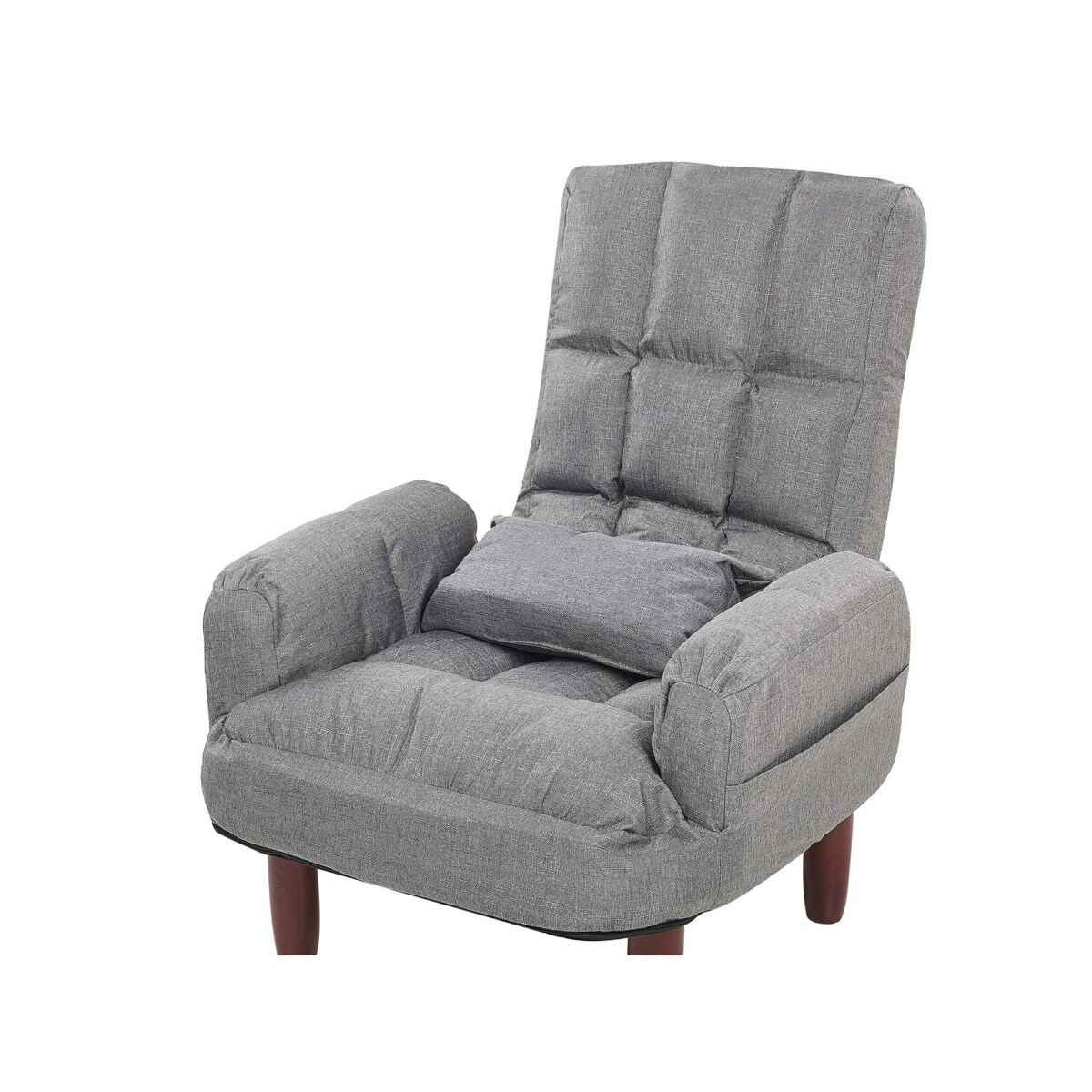 Fotel rozkładany z podnóżkiem szary OLAND