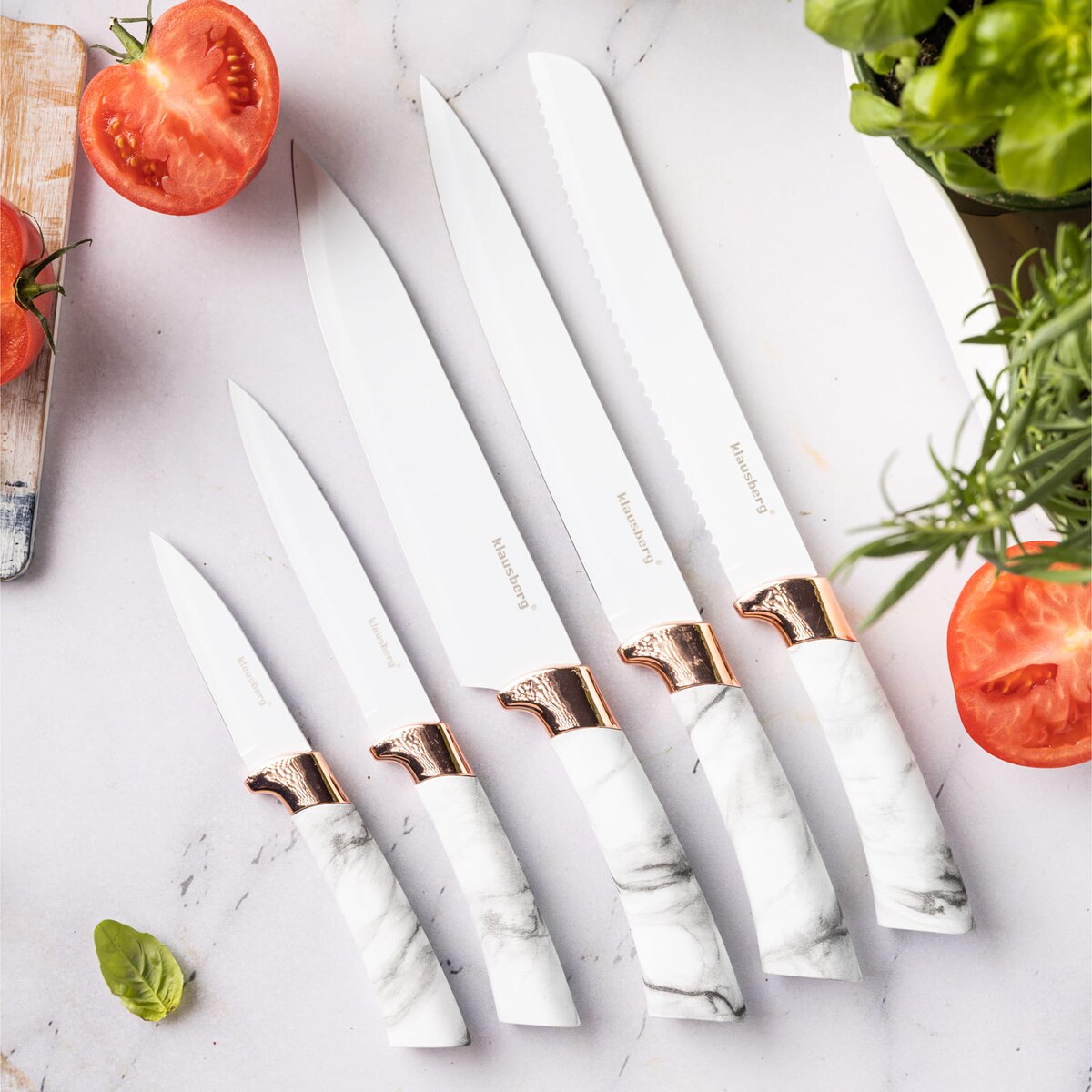 Zestaw noży kuchennych w bloku 5 elementów KLAUSBERG