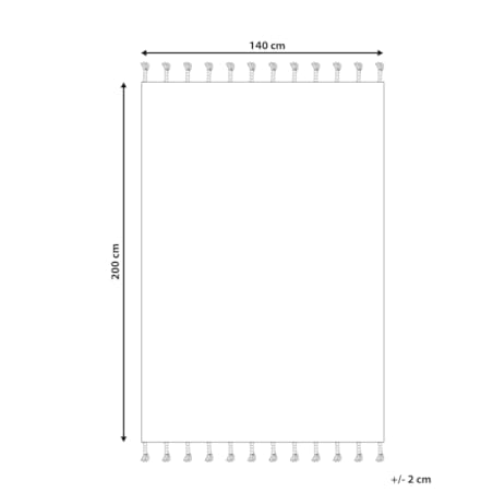 Dywan bawełniany 140 x 200 cm wielokolorowy DUZCE