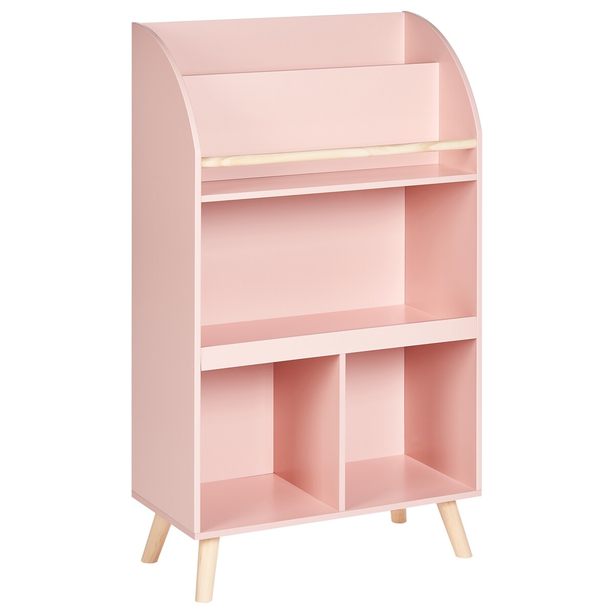 Regał na książki 3 półki LILOET 102 cm Pastelowy róż
