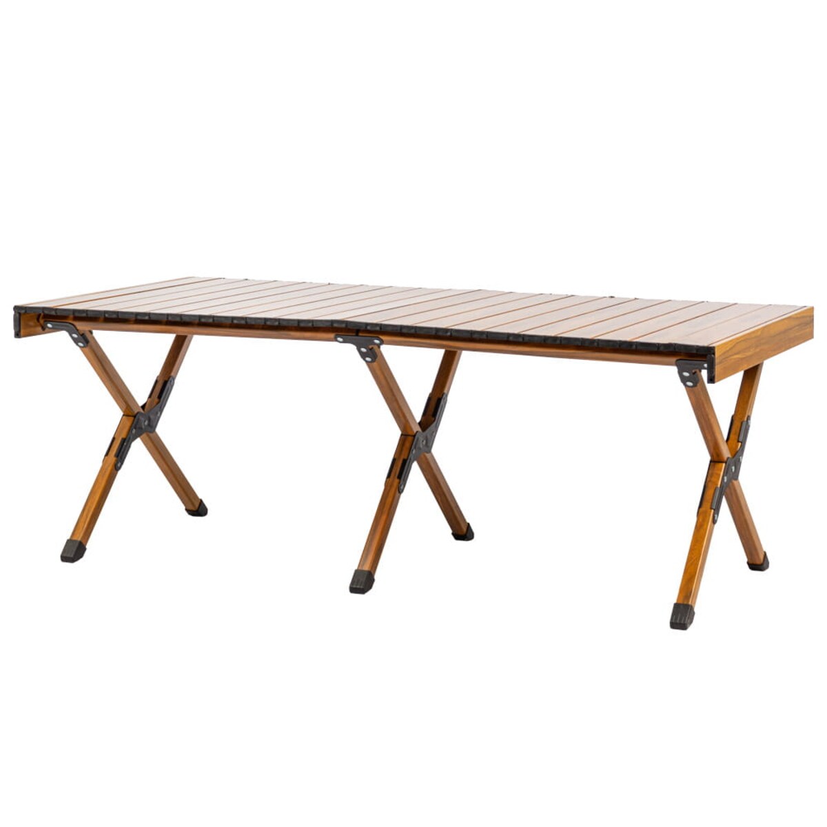 Składany stół kempingowy, Drevo 120cm, Aluminiowy