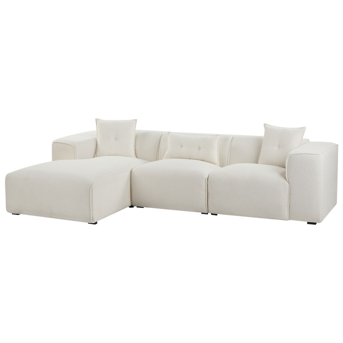 Narożnik DOLVA Złamana biel Boucle Lewostronny