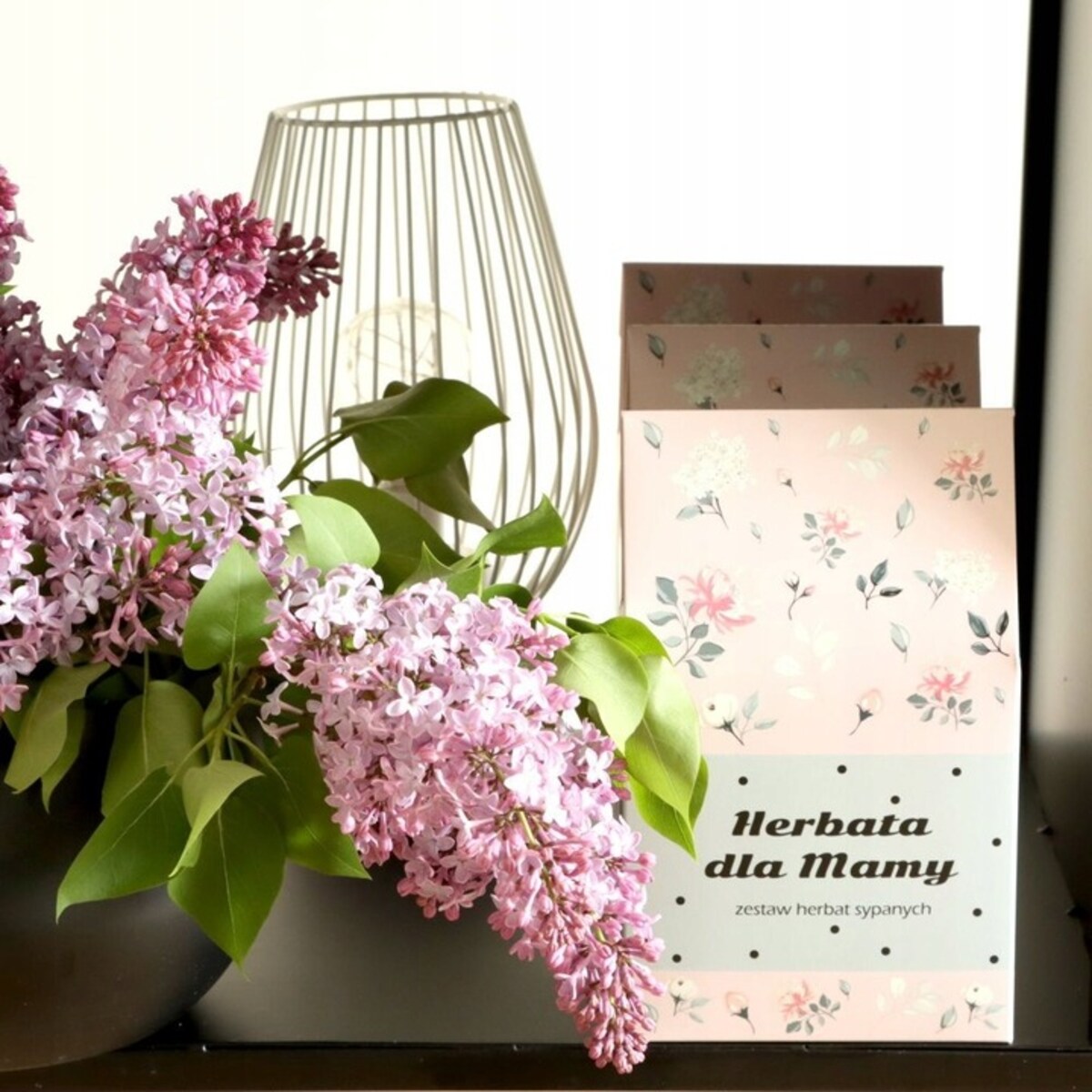 ZESTAW PREZENTOWY UPOMINKOWY BOX NA DZIEŃ MATKI URODZINY DLA MAMY TEŚCIOWEJ - MIX 10 RÓŻNYCH HERBAT SYPANYCH LIŚCIASTYCH