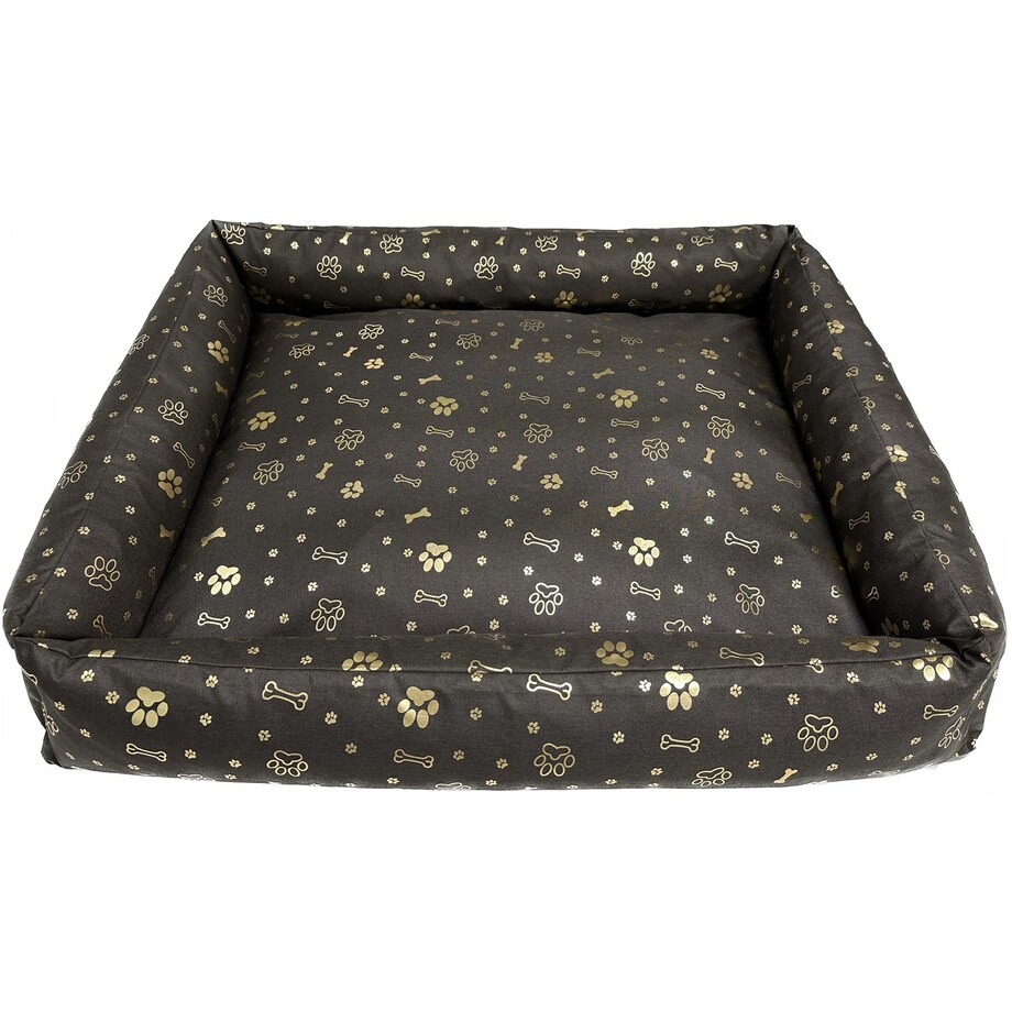 Legowisko Dla Psa Kanapa Posłanie 100X75 Cm Wodoodporne Poduszki Pikowane Kość Złota