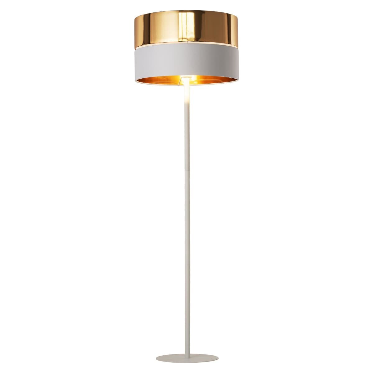 Stojąca lampa do salonu Hilton 5074 TK Lighting glamour biała złota
