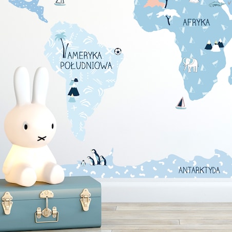 Naklejka na ścianę Mapa świata ice cold M