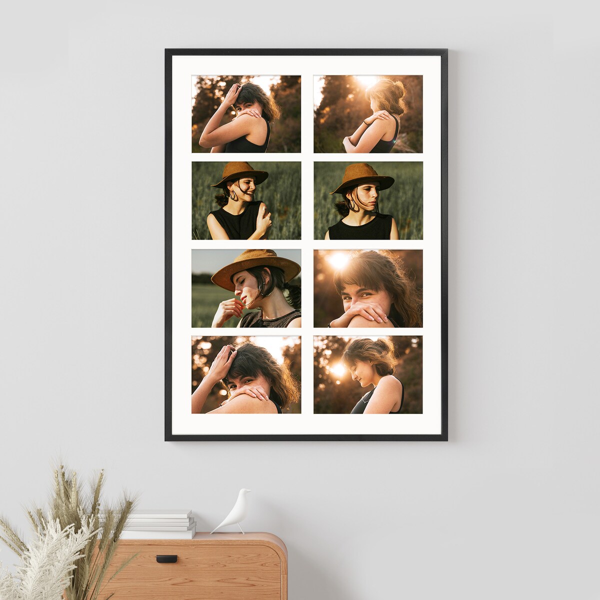 Ramka na zdjęcia 8 zdjęć 15x21 cm rama czarna foto galeria 50x70 cm FRAMAI®