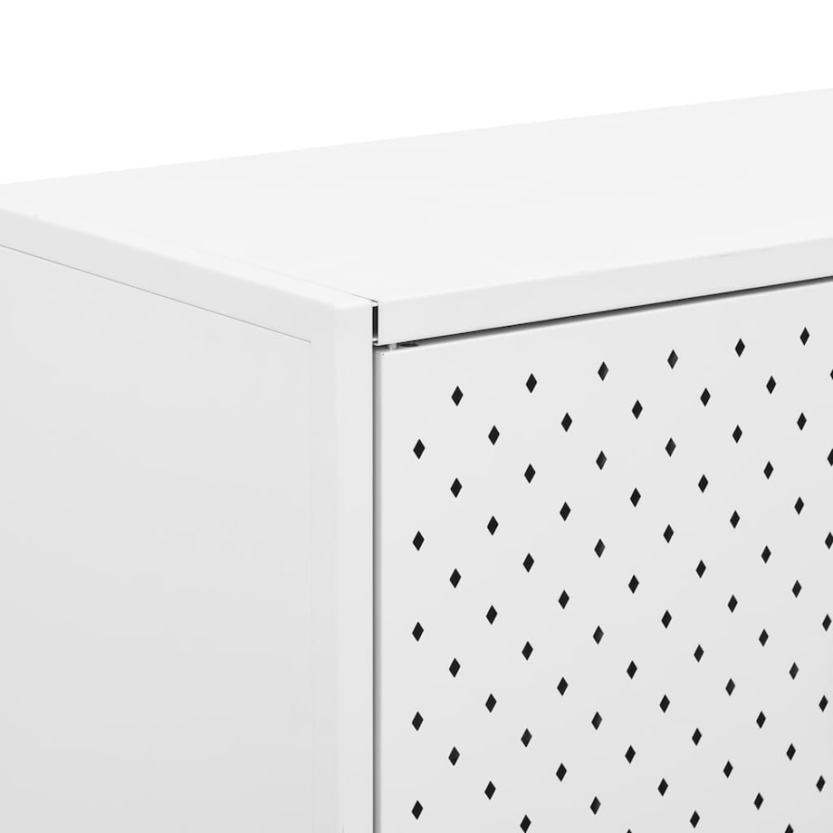 vidaXL Szafka, biała, 80x35x135 cm, stal