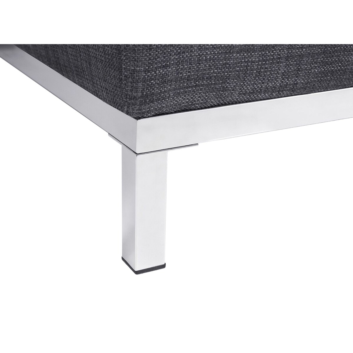 Narożnik z otomaną lewostronny szary OSLO