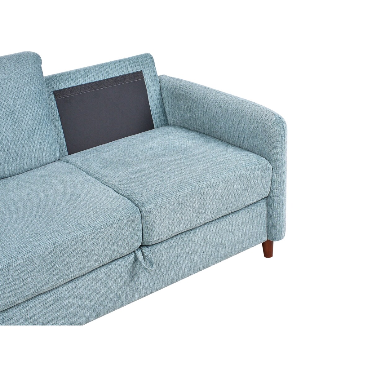 Sofa 2-osobowa z pojemnikiem niebieska MARE