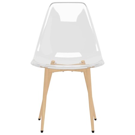 vidaXL Krzesła stołowe, 6 szt., przezroczyste, PET