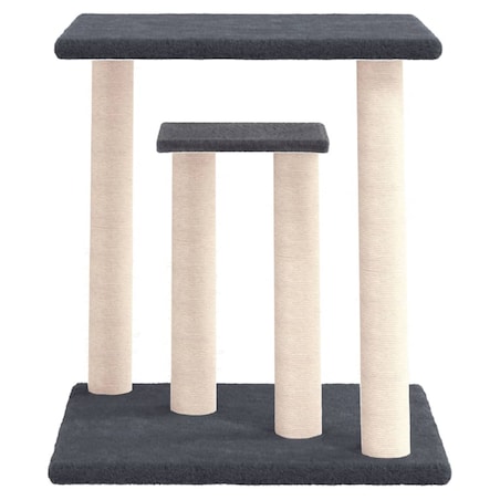 vidaXL Drapak dla kota z platformami, ciemnoszary, 50 cm