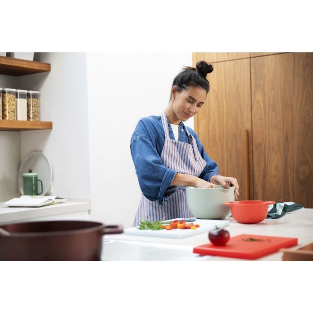 Miska do miksowania z pokrywą odporną na rozchlapywanie Chef It 3000 ml Chalk 102306031500