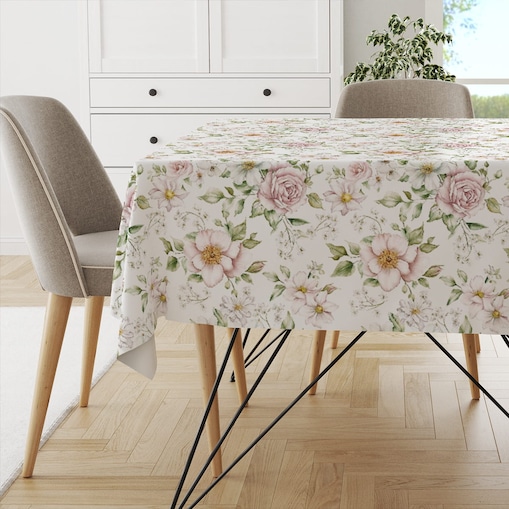 Obrus FLORAL wzór F46 | kwitnące róże - 150 x 240 cm