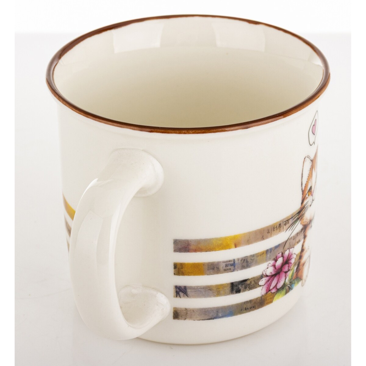 Kubek porcelanowy 400 ml 2 koty 9x13x9,5 cm GATTINI-2