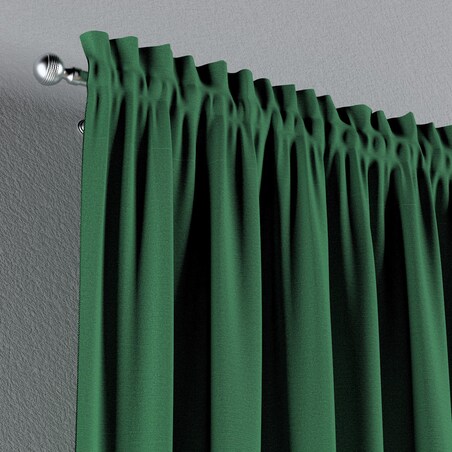 Zasłona na kanale z grzywką 1 szt. 130x260 butelkowa zieleń
