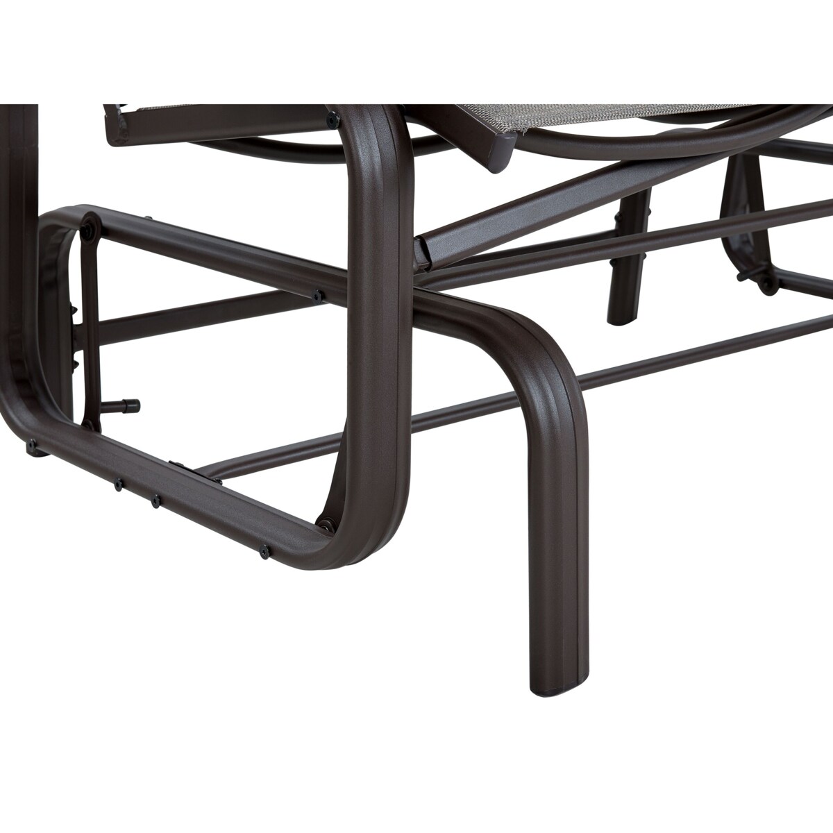 Ławka ogrodowa 114 cm bujana brązowa BORGIO