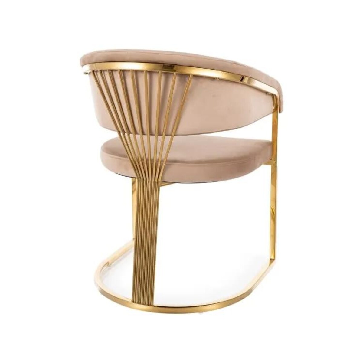 Krzesło tapicerowane CROWN VELVET beżowe