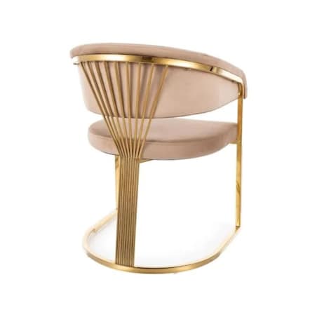 Krzesło tapicerowane CROWN VELVET beżowe