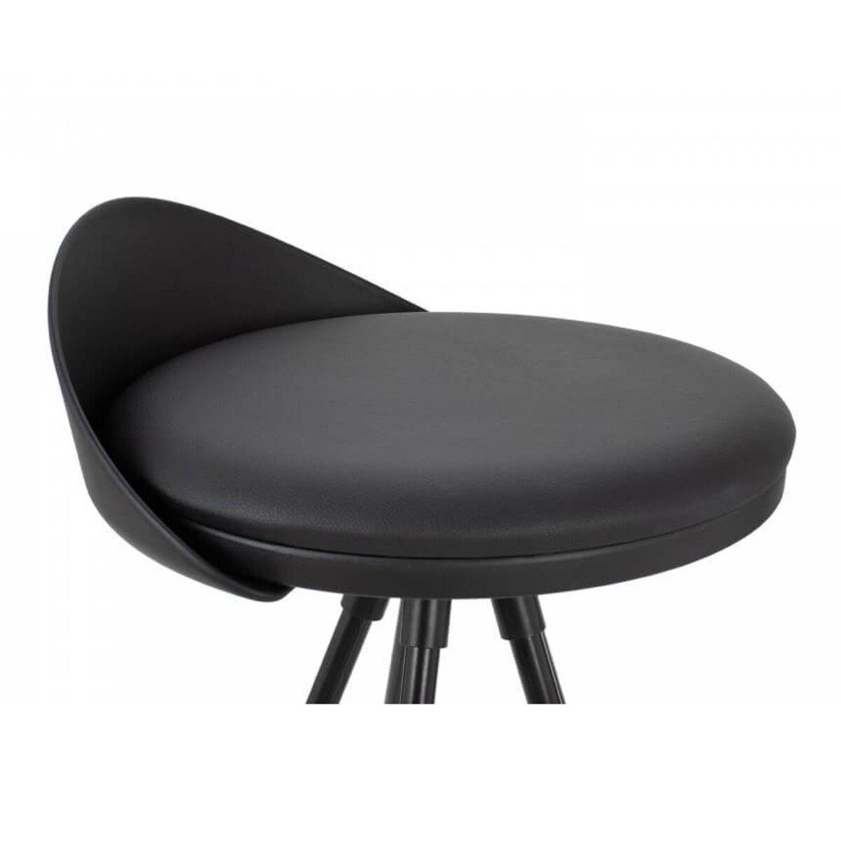 Krzesło barowe z ekoskóry Lanza 301-CCV King Home metalowe czarny