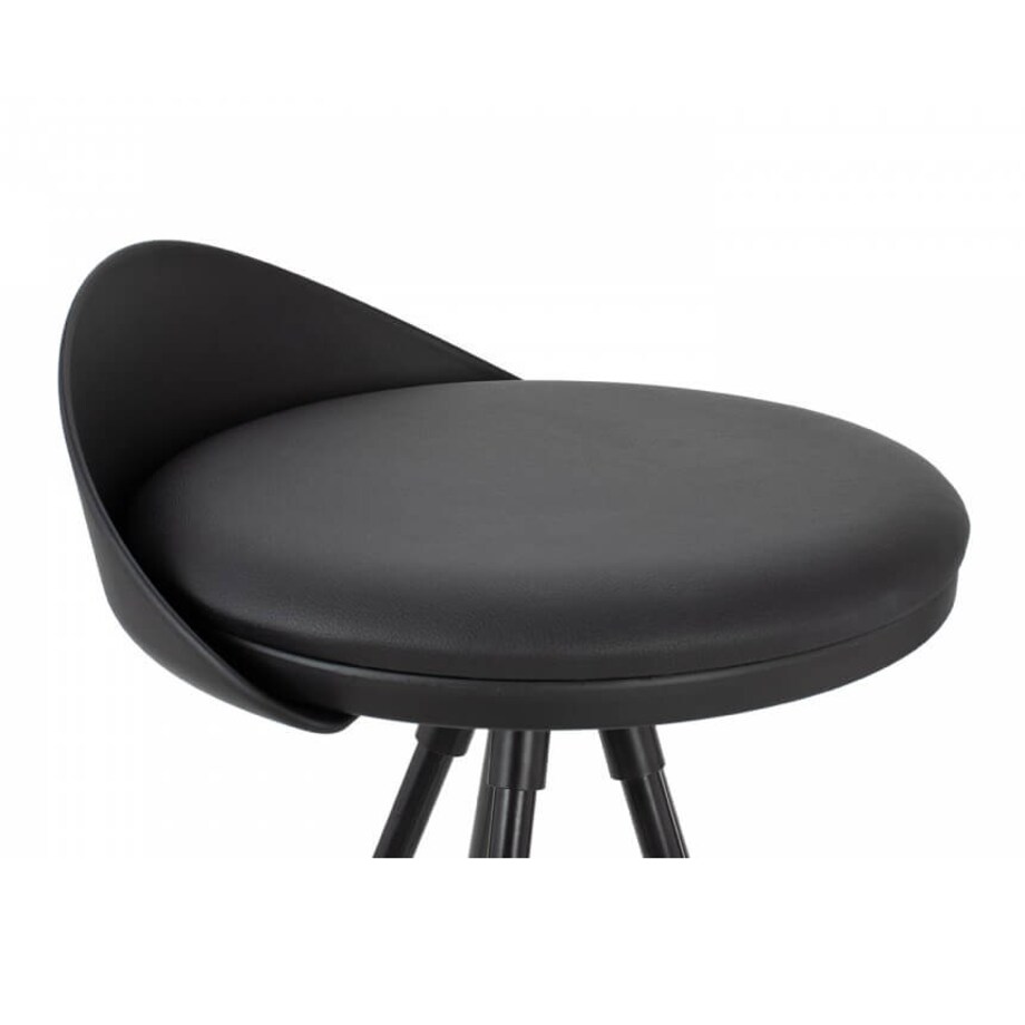 Krzesło barowe z ekoskóry Lanza 301-CCV King Home metalowe czarny