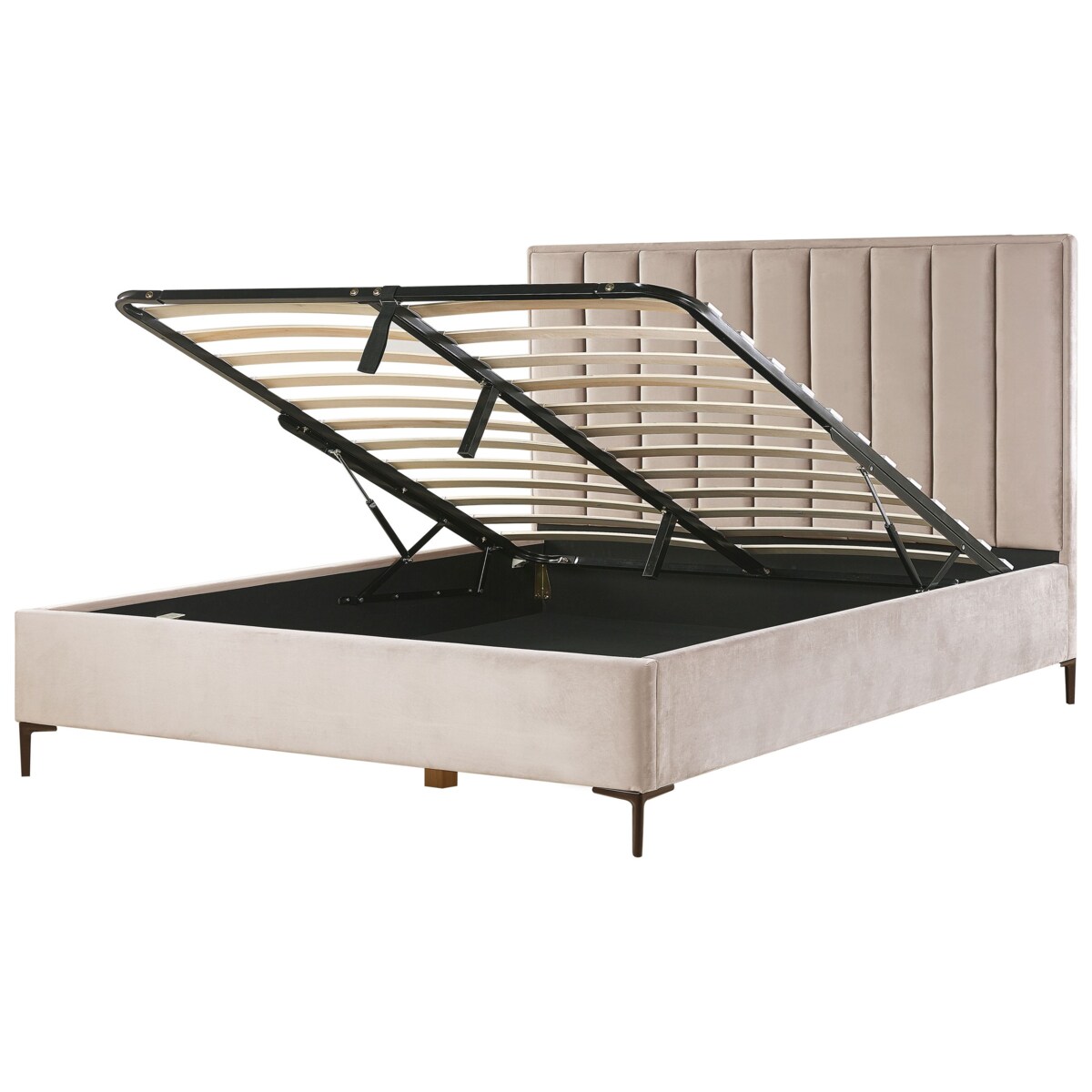 Zestaw do sypialni Welur SEZANNE 180 x 200 cm Beżowoszary