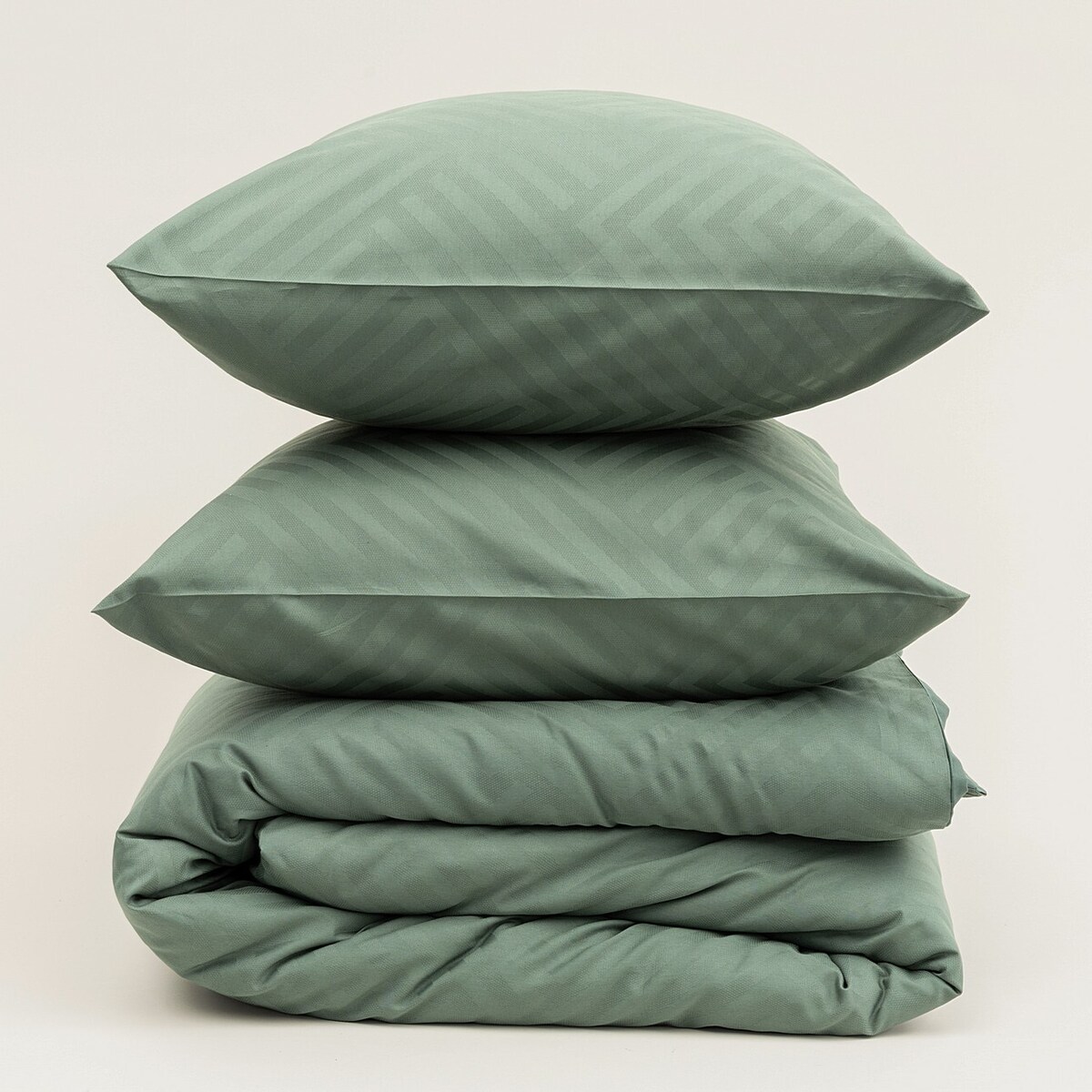 Pościel z satyny żakardowej Pine Green 220x200 cm, 220x200 cm