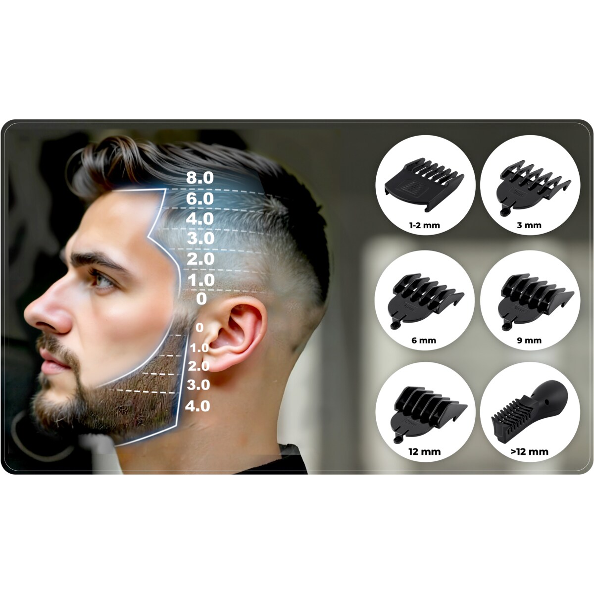 Trymer maszynka do włosów golarka do brody 6w1 Berdsen