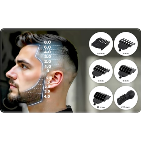 Trymer maszynka do włosów golarka do brody 6w1 Berdsen