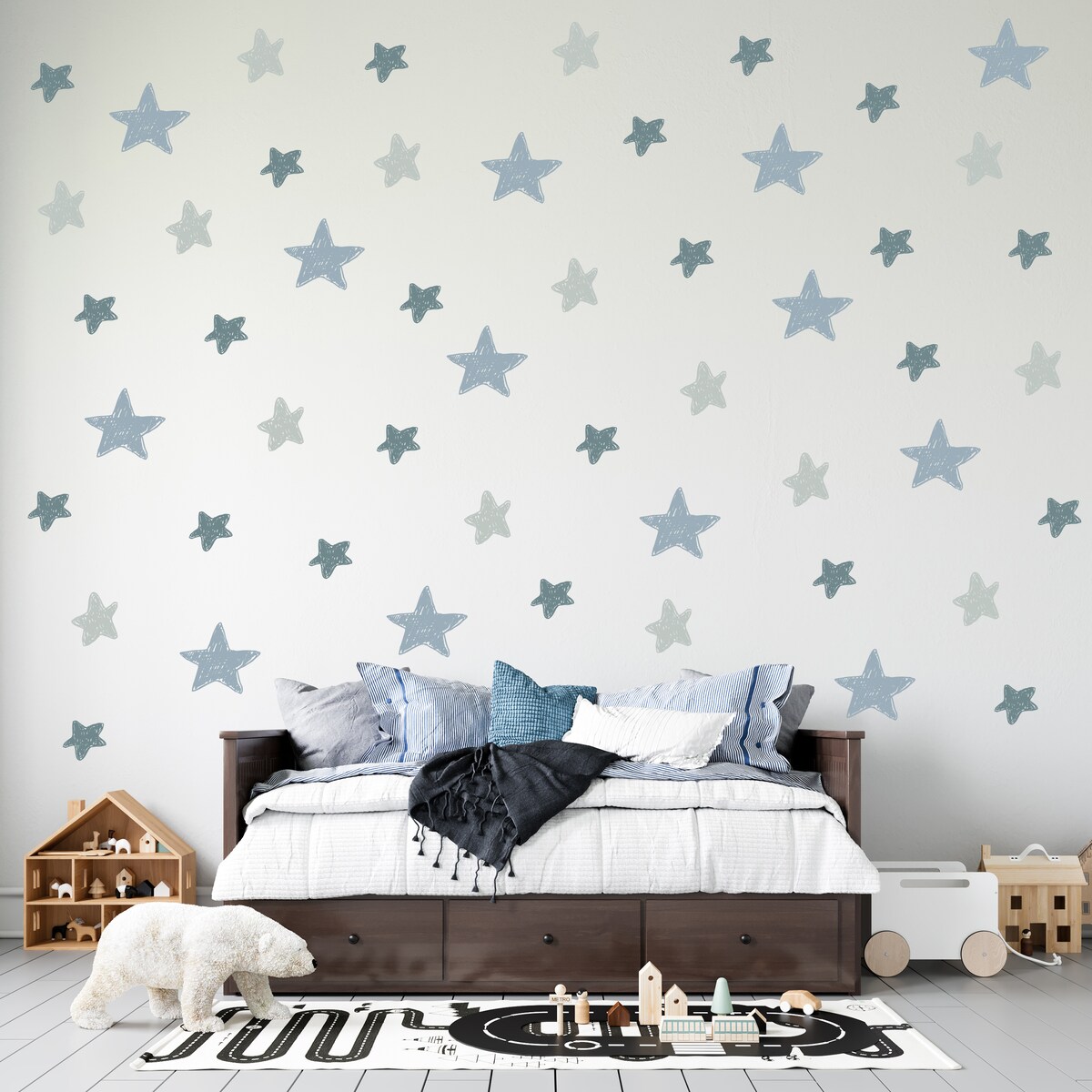 Naklejki Ścienne Do Pokoju Dziecka GWIAZDKI Gwiazdeczki Komiks ZESTAW 120x60cm