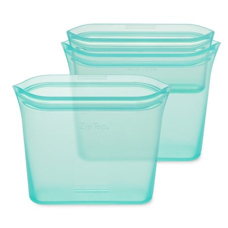Zestaw 3 torebek: 2x śniadaniowa + na przekąski Teal, Zip Top