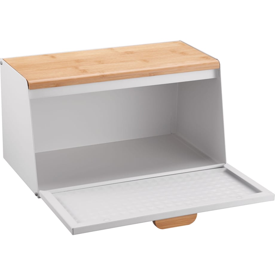 Chlebak stalowo-drewniany dwustronny biały KLAUSBERG