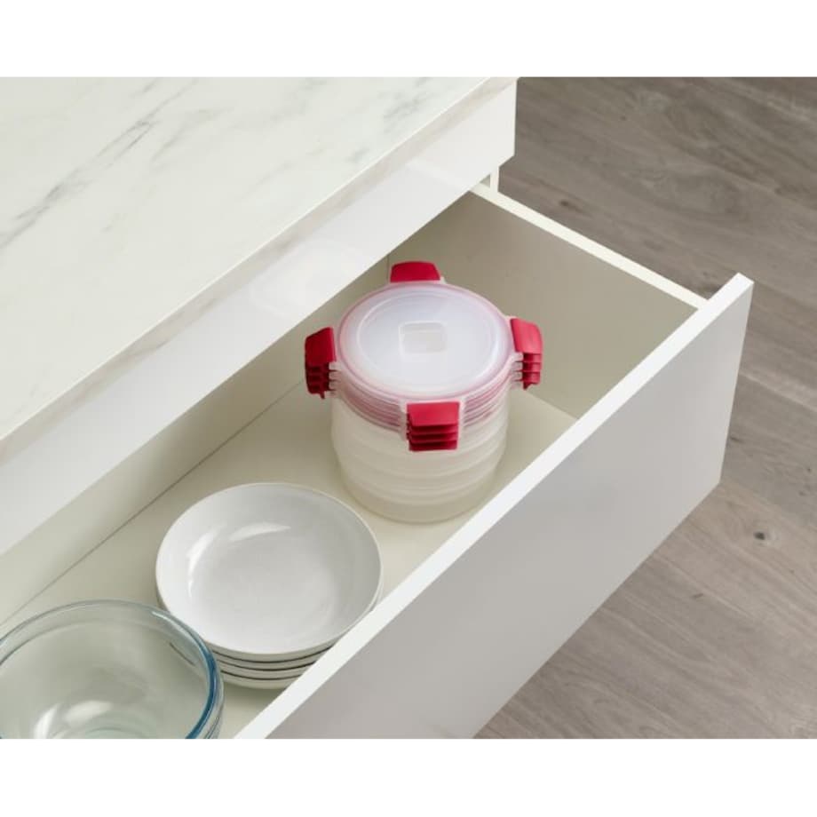 Zestaw 4 pojemników okrągłych Red Nest Lock Joseph Joseph