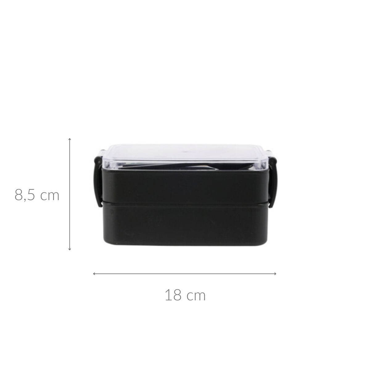 Lunchbox dwukomorowy, 18 x 10 x 8,5 cm