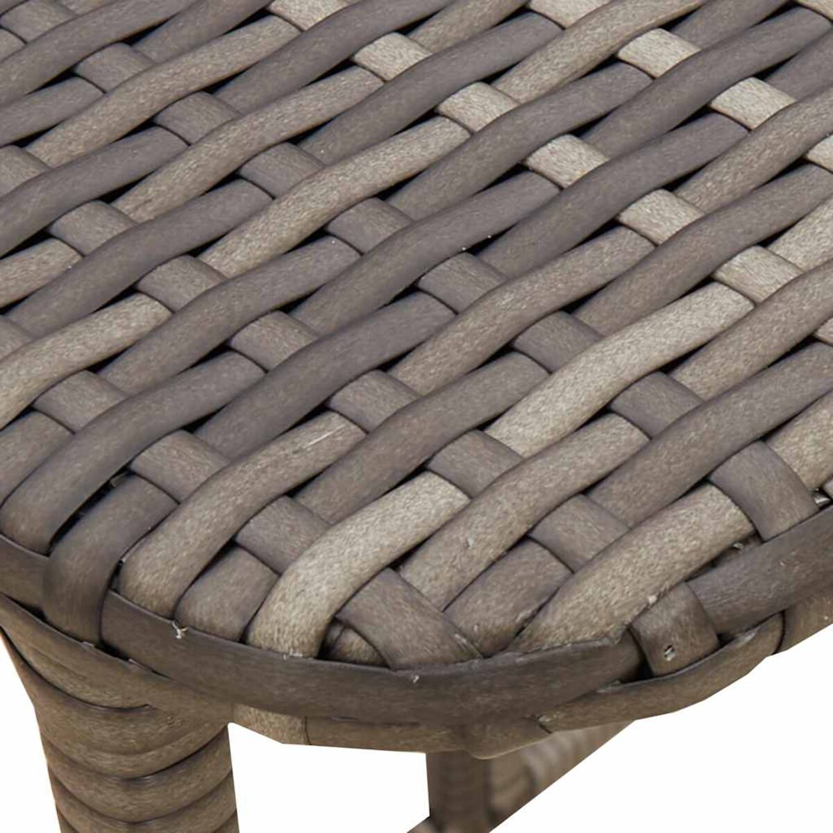 vidaXL Składany stół ogrodowy szary 90x51x75 cm polirattan