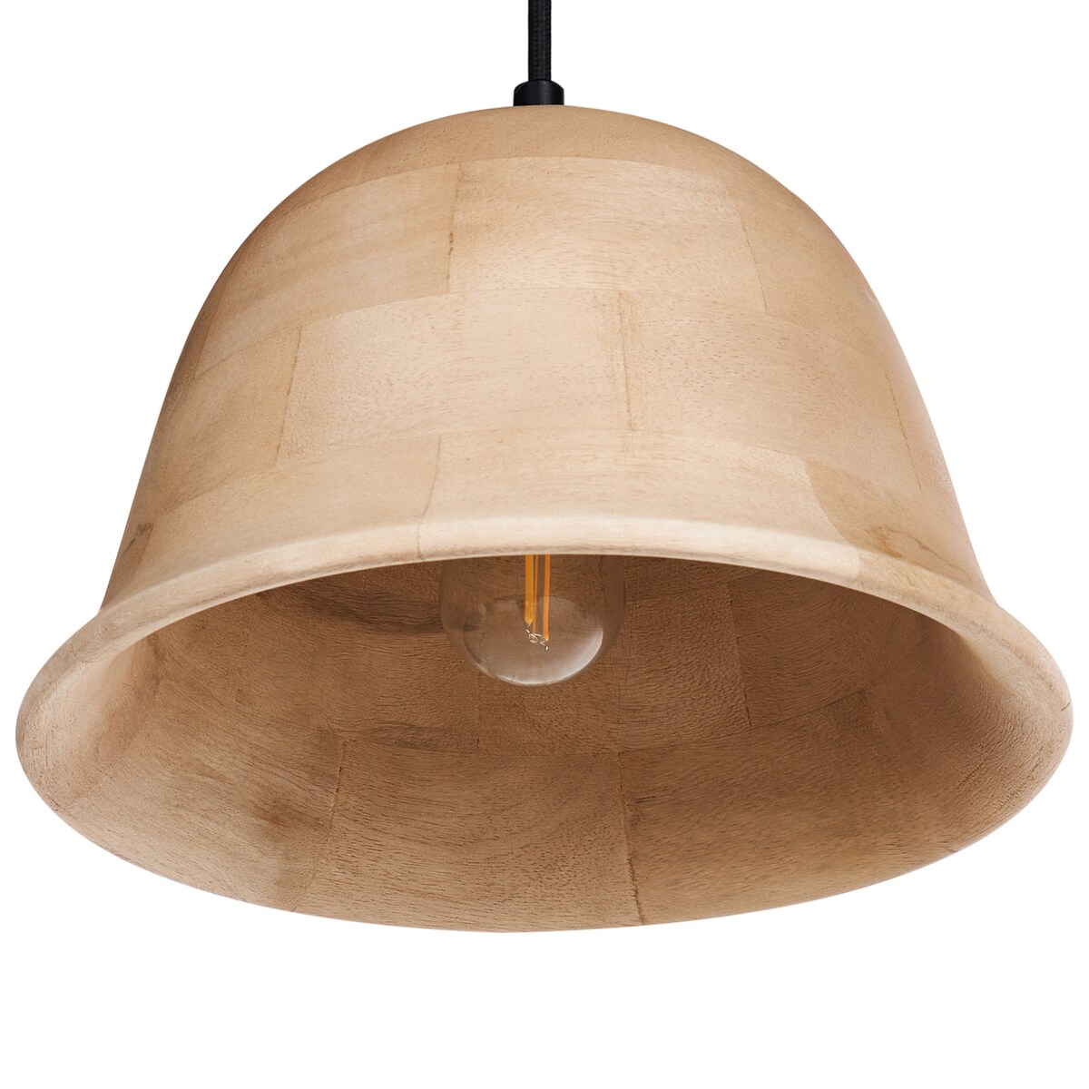 Lampa wisząca GOIKA Drewno mango Jasnobrązowy