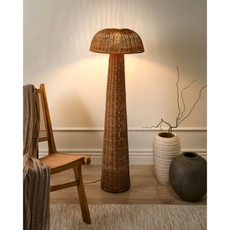 Lampa podłogowa ALERO Rattan Naturalny