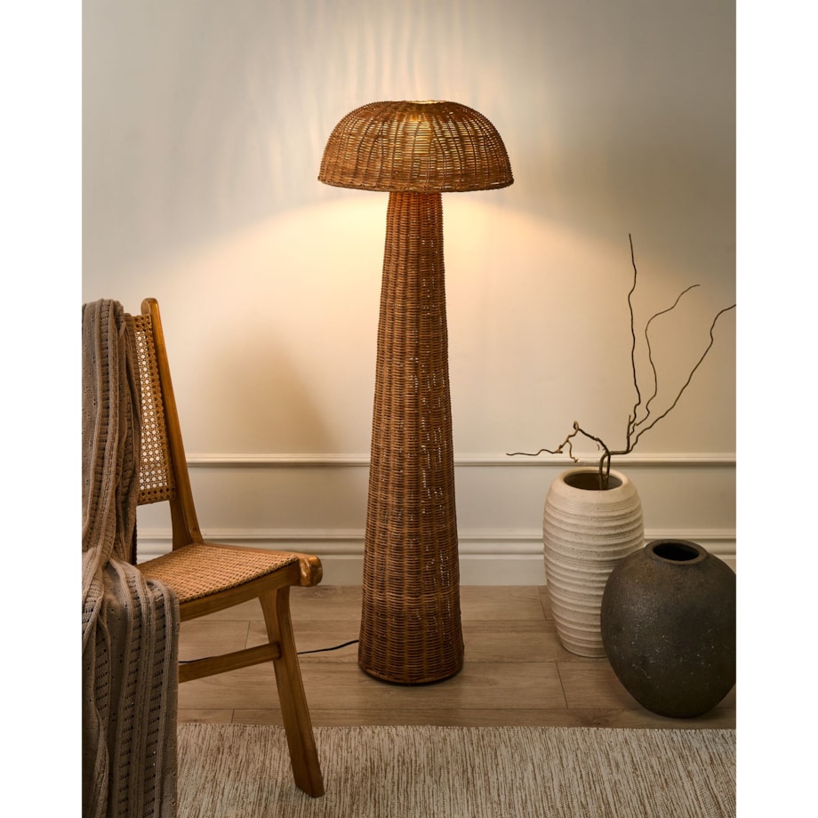 Lampa podłogowa ALERO Rattan Naturalny