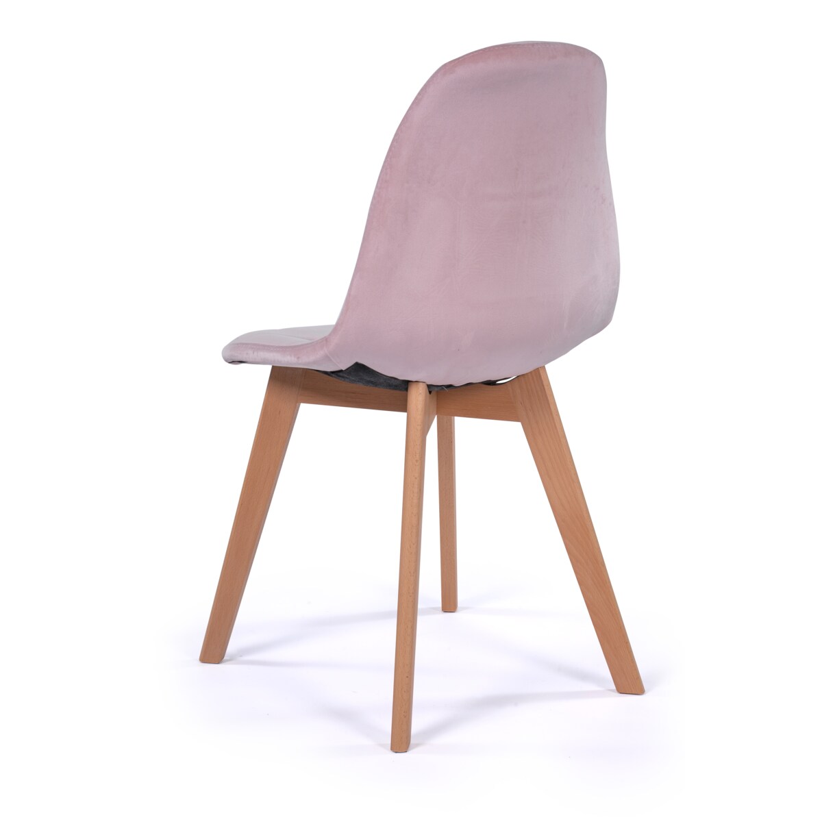 Krzesło tapicerowane skandynawskie welur VEGAS różowy