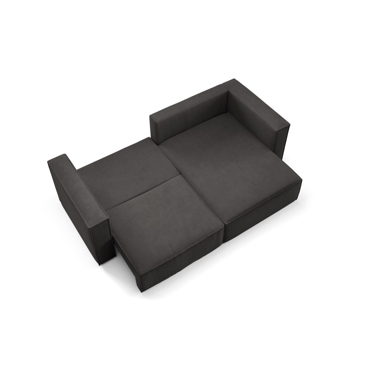 Narożnik KEYMON z funkcją spania welurowa tkanina Kolor: Gerra 75