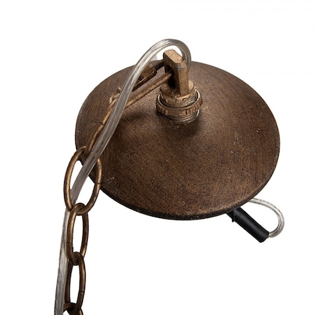 Lampa wisząca loftowa, złota Factory Ø 20x22 cm