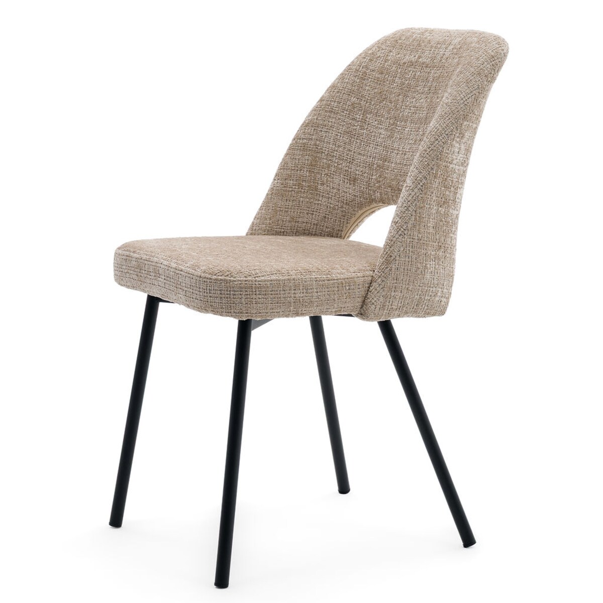 Krzesło tapicerowane MILO ciemny beż do salonu jadalni kuchni