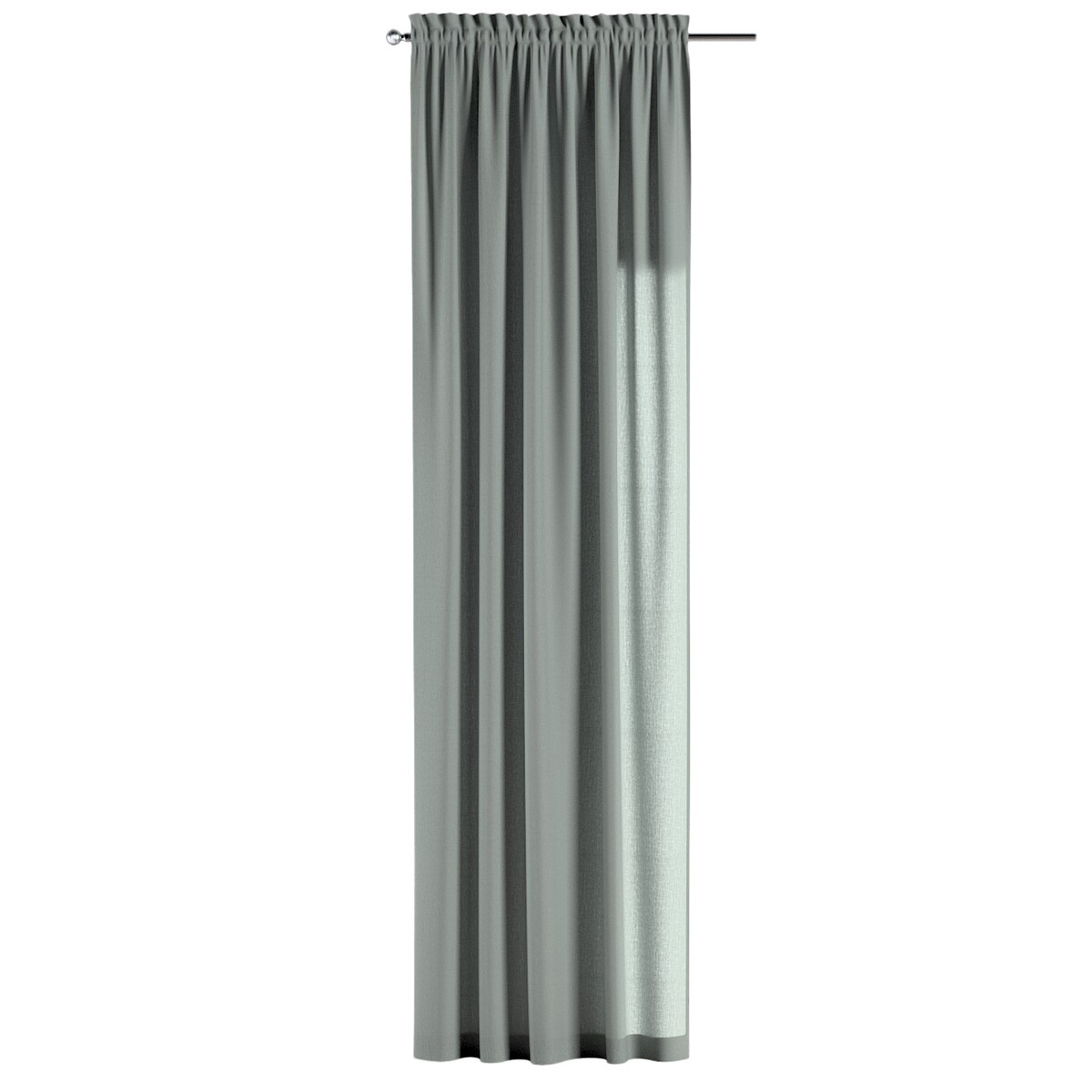 Zasłona na kanale z grzywką 1 szt. 130x260 jasny szary
