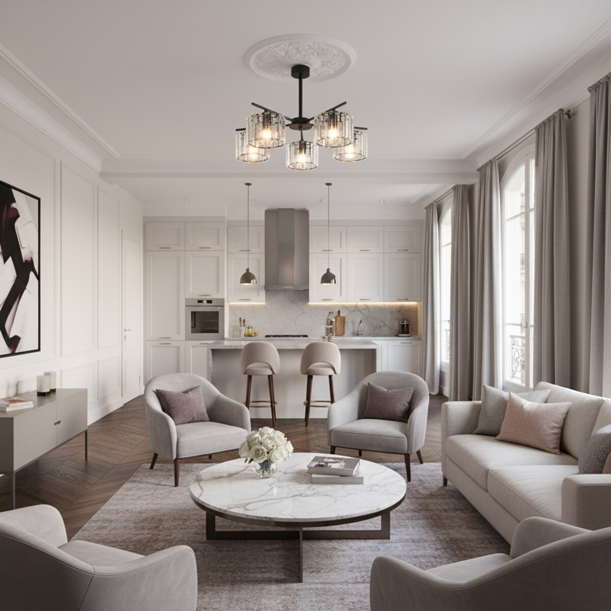 lampa sufitowa wisząca 5 punktowa edylit glamour do kuchni