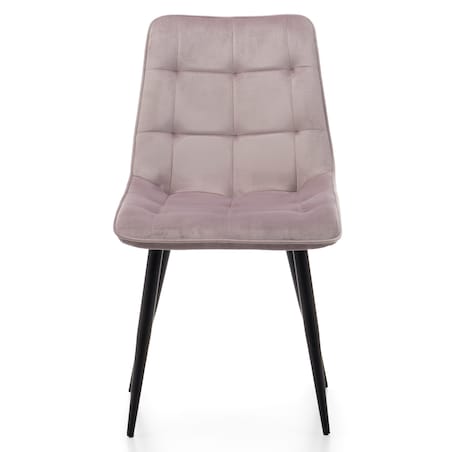 Krzesło tapicerowane welurowe CHIC velvet różowy do salonu jadalni