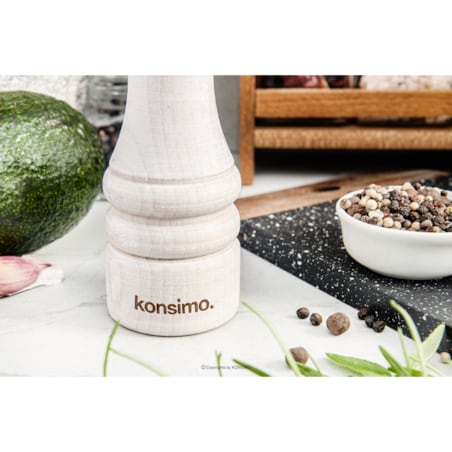 Konsimo MILOS Zestaw młynków 18 cm, 2 szt. naturalny olejowany, naturalny olejowany