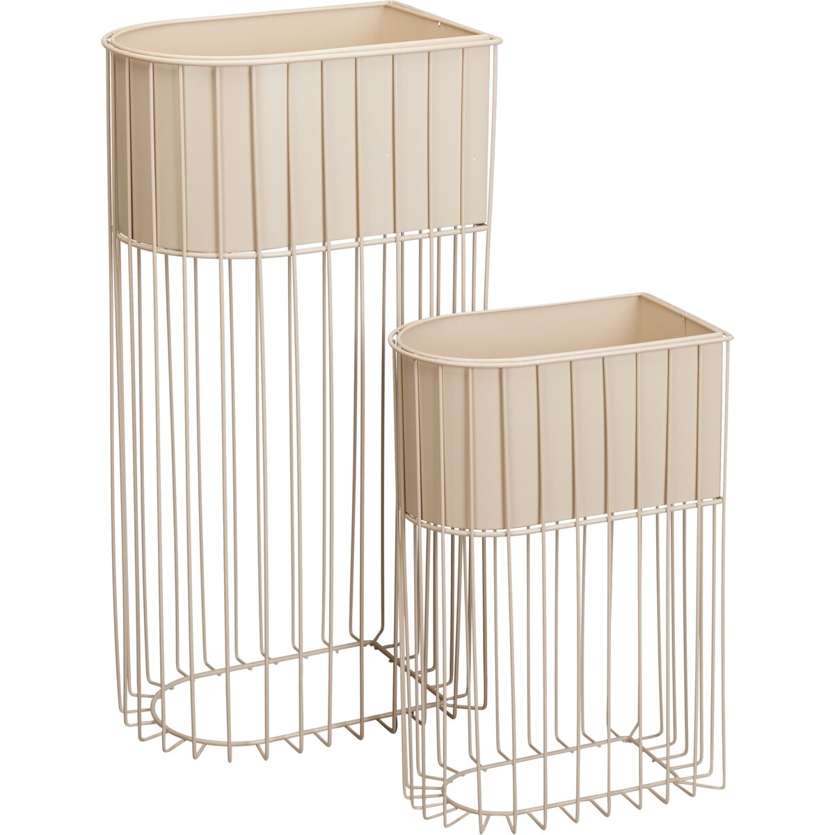 Zestaw 2 metalowych kwietników stojących SOFT FORM