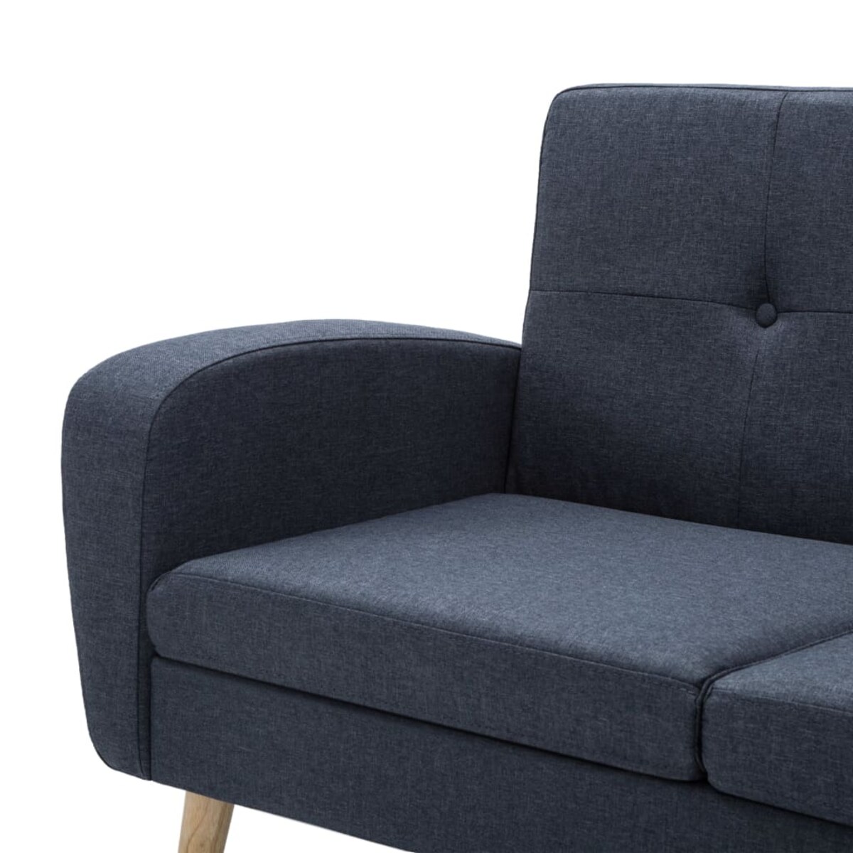 vidaXL Sofa w kształcie L, obita tkaniną, 186x136x79 cm, ciemnoszara